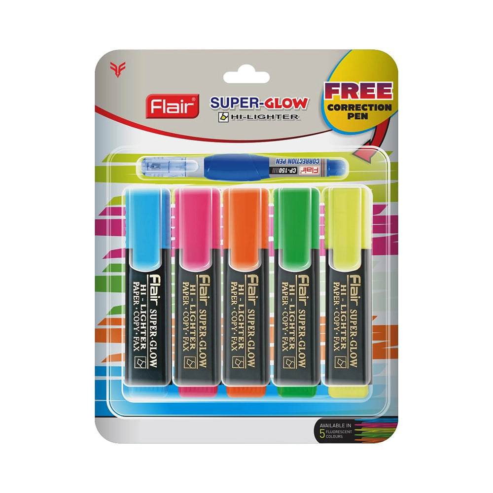 FLAIR 5 Shades Super Glow Highlighter Blister-1